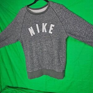 Nike Athletic Dept Mens Crewneck Sweatshirt Charcoal Grey Marled Logo XL